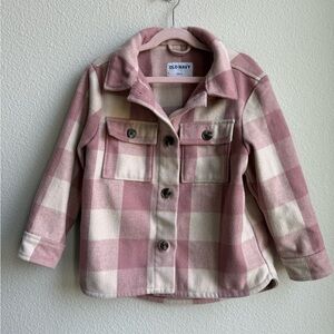 Old Navy Pink Plaid Jacket (Kids / Girls)